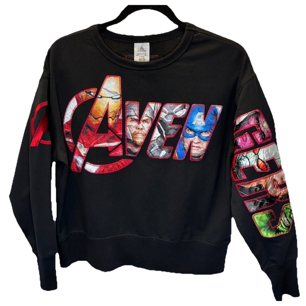 Disney Parks Marvel Avengers Long‎ Sleeve Top for Adults S Embroidered Pullover